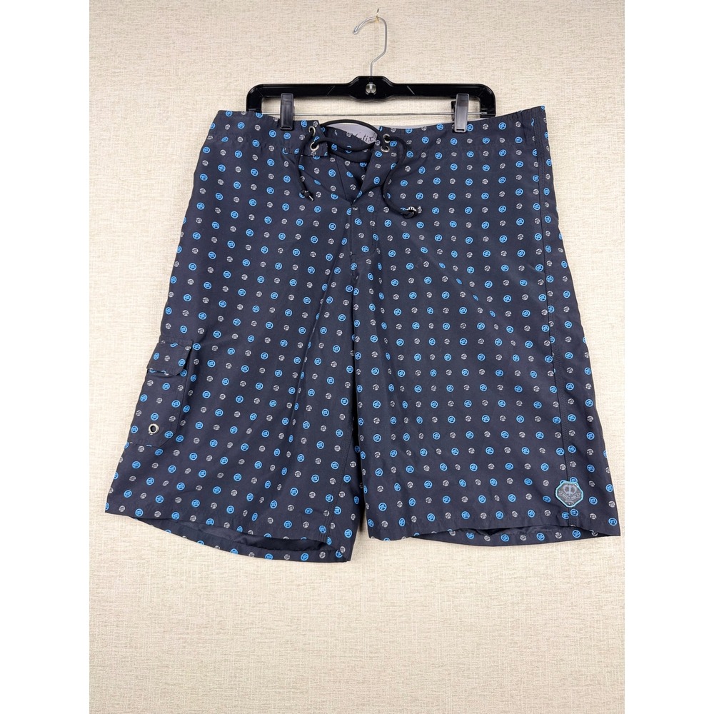 Matix Premium Clothing Y2K 2000s Mens Board Shorts Logo Print Size 34 Inseam 8